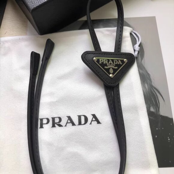 Authentic Prada Saffiano Leather Bolo Tie 🌹 - Picture 1 of 8